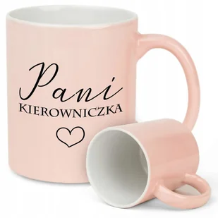 KUBEK LIGHT PINK PREZENT PANI KIEROWNICZKI WZÓR - Kubki - miniaturka - grafika 1