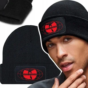 Zimowa Wygodna Czapka Czarna WU TANG Dużo Wzorów - Czapki damskie - miniaturka - grafika 1