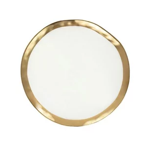 KARE talerz BELL 26 cm biało-złoty - Meble modułowe i akcesoria - miniaturka - grafika 1