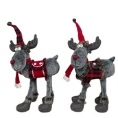 Ozdoby bożonarodzeniowe - Figurka tekstylna Renifer stojący 48 cm mix - miniaturka - grafika 1