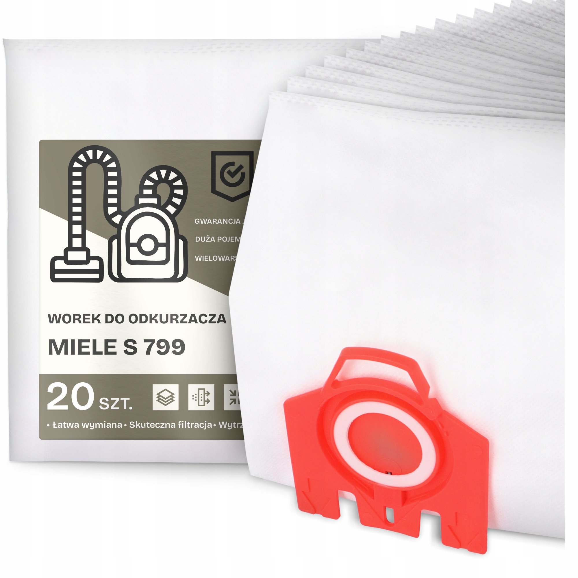20x Worek do Odkurzacza Miele S 799 Syntetyczny Duży Mocny Torba Worki G9