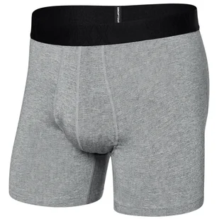 Bokserki męskie chłodzące / sportowe z rozporkiem SAXX DROPTEMP COOL Boxer Brief Fly – szare - Majtki męskie - miniaturka - grafika 1