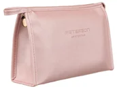 Kosmetyczki, organizery i kuferki - Kosmetyczka damska na suwak ze skóry ekologicznej Peterson, różowa - miniaturka - grafika 1