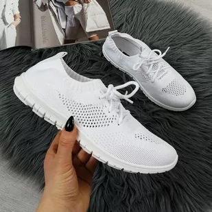 Buty sportowe slip on News W EVE211 (kolor Biały, rozmiar 37) - Slip on damskie - miniaturka - grafika 1