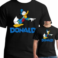 Koszulki męskie - 3199 Koszulka Kaczor Donald Duck Bajka Xl Czarna - miniaturka - grafika 1