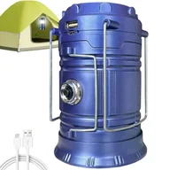 Latarki - Przenośna lampa kempingowa - lampa wisząca do namiotu - latarka LED z akumulatorem - lampa wędkarska - oświetlenie ogrodowe - zasilane energią słonecz - miniaturka - grafika 1