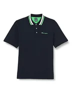 Koszulki męskie - Champion Męska koszulka polo Legacy Special Light Cotton Pique Neon Spray, granatowa, L - miniaturka - grafika 1