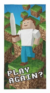 Ręcznik plażowy 70x140 Pixel zielony niebieski dziecięcy bawełniany - Okrycia kąpielowe dla dzieci - miniaturka - grafika 1