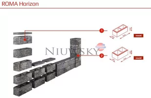 Daszek na murek CH28 50,4x28x5 amber / Joniec - Akcesoria do ogrodzeń - miniaturka - grafika 2