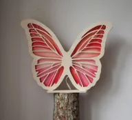 Lampy stojące - Lampka nocna dla dzieci różowy motylek - miniaturka - grafika 1