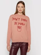 Swetry damskie - Pinko Sweter Mesolone 1G16X0 Y7GZ Różowy Regular FIt - miniaturka - grafika 1