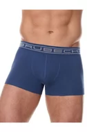 Majtki męskie - Bokserki męskie bawełniane Brubeck Comfort Cotton BX10050A niebieski indygo - miniaturka - grafika 1