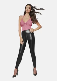 Legginsy z eko-skóry MATILDA z wysokim stanem i zamkiem, Bas Bleu - Legginsy Legginsy z eko-skóry MATILDA z wysokim stanem i zamkiem, Bas Bleu - Legginsy - miniaturka - grafika 1