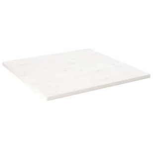 vidaXL Blat stołu, biały, 80x80x2,5cm, lite drewno sosnowe, kwadratowy - Meble modułowe i akcesoria - miniaturka - grafika 1