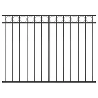 Ogrodzenia - Panel ogrodzeniowy, stalowy, 1,7 x 1,2 m, czarny - miniaturka - grafika 1