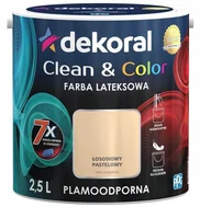 Farby wewnętrzne - Dekoral Satynowa farba lateksowa Clean & Color $369ososiowy pastelowy 2 5 l - miniaturka - grafika 1