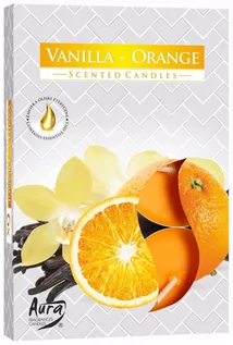 Świece - Bispol świece zapachowe 6szt wanilia / pomarańcza - grafika 1