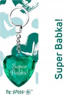 Breloki - Breloczek Be Happy Brelok serce Super Babka! - miniaturka - grafika 1