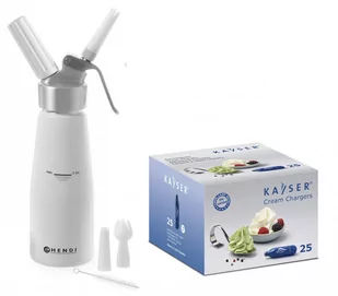 Syfon Do Bitej Śmietany 0.5L + 25 Naboi | Hendi - Pozostałe akcesoria kuchenne - miniaturka - grafika 1