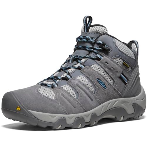 KEEN Damskie buty trekkingowe Headout Mid, Stal Szary Niebieski Niebo, 42 EU