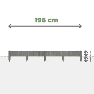PŁOTEK DREWNIANY PALISADA OGRODOWA OBRZEŻE 10x200cm PRODUCENT ANTRACYT - Ogrodzenia - miniaturka - grafika 1