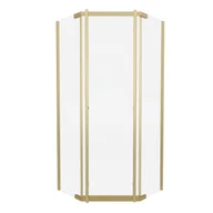 Kabiny prysznicowe - Kabina prysznicowa pięciokątna Titanium 90x90 cm złoto szczotkowane Durasan - miniaturka - grafika 1