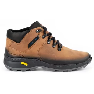 Buty męskie ocieplane skórzane 895MA rude - Buty Olivier - Buty trekkingowe męskie - miniaturka - grafika 1