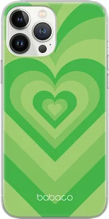Etui do Apple IPHONE 14 PRO MAX Serduszka 007 Babaco Nadruk pełny Zielony - Etui i futerały do telefonów - miniaturka - grafika 1