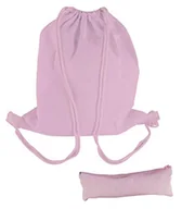 Piórniki - Rayher 53989258 worek gimnastyczny ze ściągaczem, 38 x 42 cm i torba na długopisy z zamkiem błyskawicznym, 21 x 8 cm, różowy, tekstylny, materiałowy, piórnik - miniaturka - grafika 1