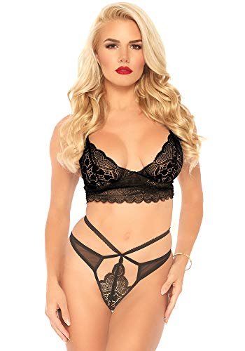 Leg Avenue 81578 Koronka/Stringi Czarne Rozmiar M/L EUR 42-44