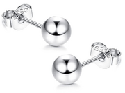 Kolczyki - Valerio.pl Delikatne srebrne kolczyki wkrętki gładkie kulki kuleczki 8mm balls srebro 925 SLBALL_8MM SLBALL_8MM - miniaturka - grafika 1