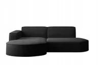 Narożniki - Sofa w kształcie L Modena narożnik tkanina Poso czarny lewy - miniaturka - grafika 1