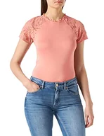 Koszulki i topy damskie - Naf Naf T-shirt damski, Papaya, XS - miniaturka - grafika 1