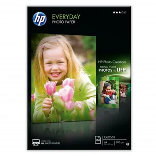 Fotopapír HP Everyday Glossy, lesklý, bílý, A4, 200 g/m2, 100 ks - Papier do drukarek - miniaturka - grafika 1