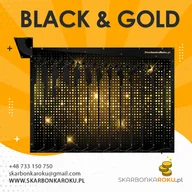 Skarbonki - Skarbonka „Black&Gold” Innowacyjny produkt łączący w sobie możliwość oszczędzania w przyjemny sposób. - miniaturka - grafika 1