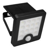 Lampy ogrodowe - Kinkiet solarny czarna LED 5W 4000K 500lm IP65 wym: 13 x 12 x 11,8 cm DPM - miniaturka - grafika 1