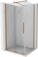 Kabiny prysznicowe - Mexen Velar kabina prysznicowa rozsuwana 140x90 cm, transparent, miedź szczotkowana - 871-140-090-01-65 - miniaturka - grafika 1
