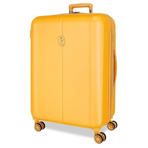 El Potro Vera Walizka Średni Żółty 49 x 70 x 28 cm Twardy ABS Zamknięcie TSA 81L 4,14 kg 4 Podwójne kółka, Żółty, średnia walizka