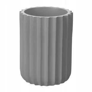 KUBEK POJEMNIK NA SZCZOTECZKI PĘDZLE DO ŁAZIENKI SZARY 7,5x,7,5x10 - Kubki na szczoteczki do zębów - miniaturka - grafika 1