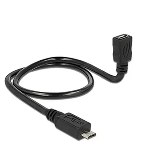 Delock Kabel USB USB Kabel micro-B micro-B St/Bu OTG Shape 0.50m 83925 - Kable USB - miniaturka - grafika 1