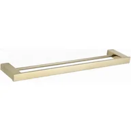 Półki łazienkowe - Mexen Pavo podwójny wieszak na ręcznik, złoty - miniaturka - grafika 1