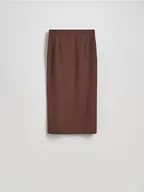 Spódnice - Reserved - Spódnica midi z wiskozą - brązowy - miniaturka - grafika 1
