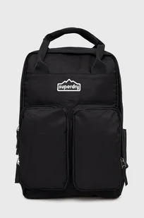 Superdry plecak damski kolor czarny duży gładki - Plecaki - miniaturka - grafika 1