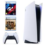 Konsole Playstation - SONY PlayStation 5 + Gran Turismo 7 + Uncharted: Kolekcja Dziedzictwo Złodziei - miniaturka - grafika 1