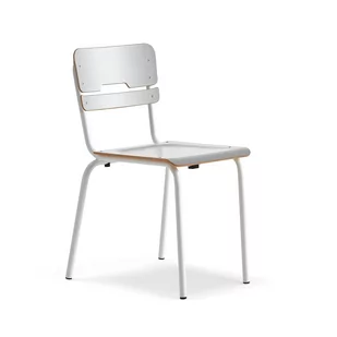 Krzesło szkolne SCIENTIA, szerokie, 460 mm, biały/szary - Podnóżki, podpórki, podkładki - miniaturka - grafika 1