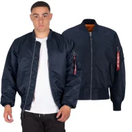 Odzież taktyczna i umundurowanie - Kurtka Alpha Industries MA-1 100101 07 - Granatowa L - miniaturka - grafika 1