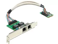 Adaptery i przejściówki - Delock Adapter MINI PCIE->PCI FULL SIZE 2X LAN 1GB - miniaturka - grafika 1
