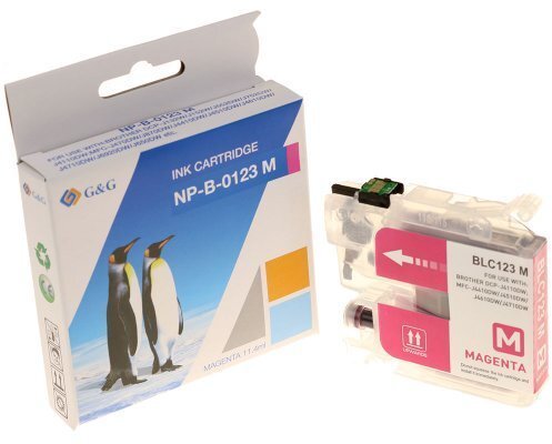 Tusz G&G kompatybilny ink / tusz z LC-123M, NP-B-0123XLM, magenta, 600s