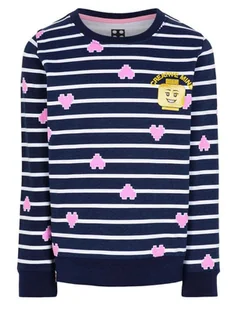LEGO Wear bluza dziewczęca LW-12010010 110 ciemnoniebieska - Bluzy i sweterki niemowlęce - miniaturka - grafika 1