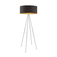 Lampy stojące - LYSNE, lampa podłogowa IBIZA GOLD, czarny ze złotym wnętrzem - miniaturka - grafika 1